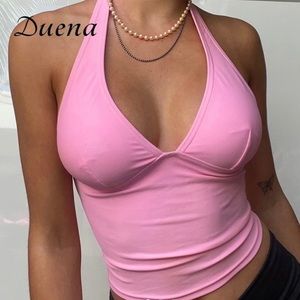 Pink Halter Crop Top